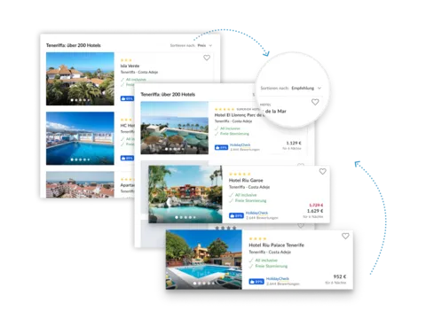 Mehrere Angebotskacheln