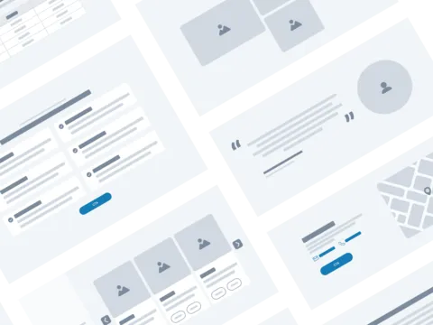 Diverse stilisierte CMS-Elemente