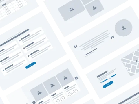 Diverse stilisierte CMS-Elemente