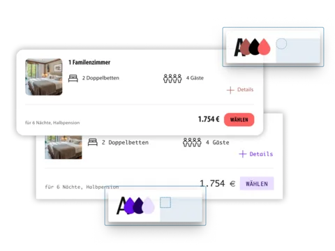 2 Angebotskacheln mit unterschiedlichem Styling